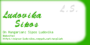 ludovika sipos business card
